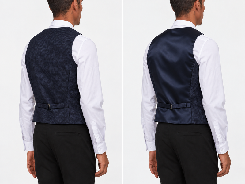 Achterkant gilet - voering of stof