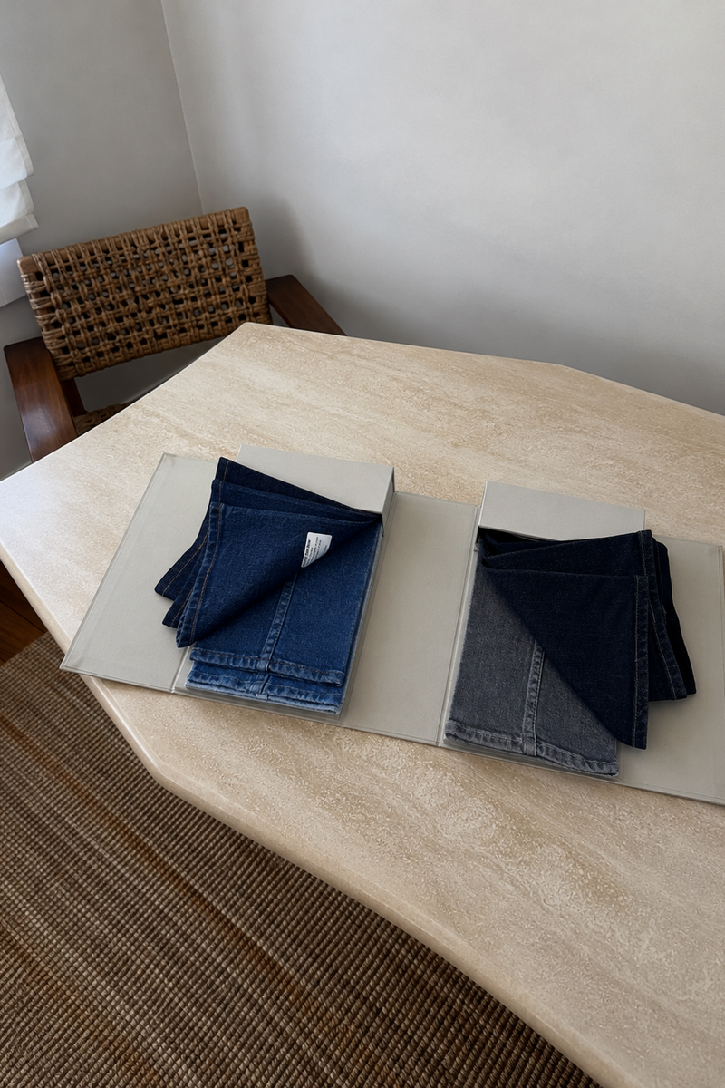Verschillende denim stoffen voor jeans op maat bij Garman in Nijkerk